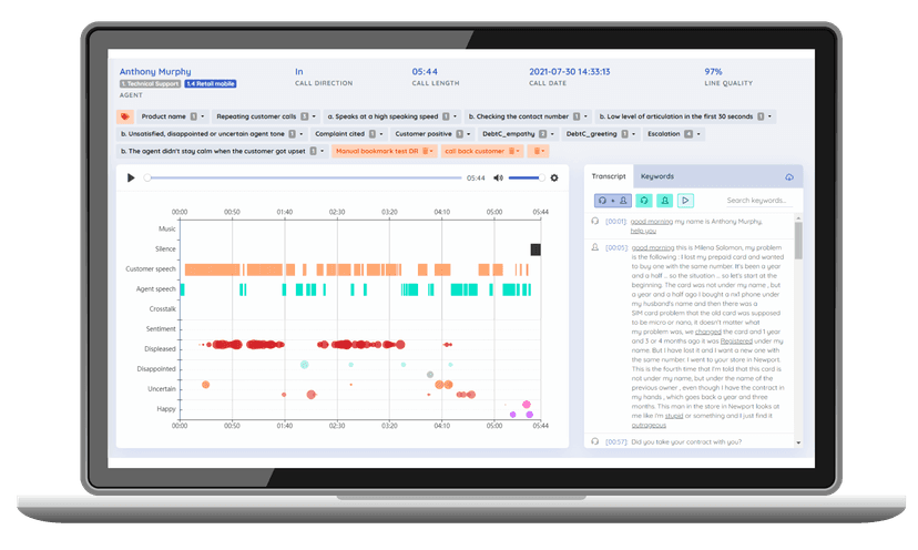 Screenshot of Voice Analytics