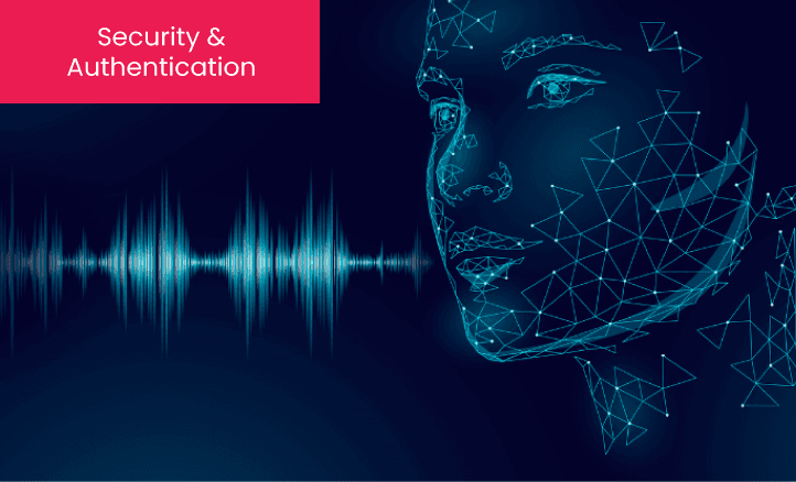 Illustration of a human face speaking - matrix style