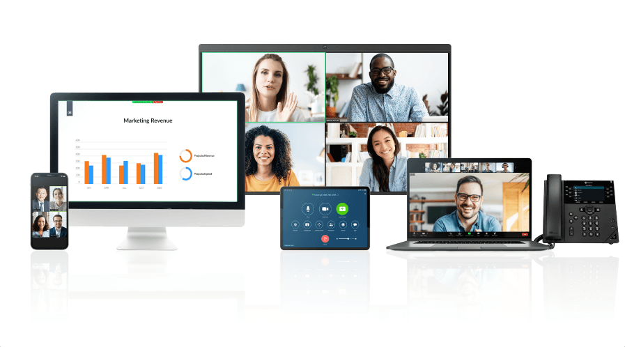 Desktop, laptop, mobile, tablet, deskphone running Zoom